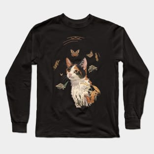 Cottagecore Aesthetic Cat Memories Long Sleeve T-Shirt